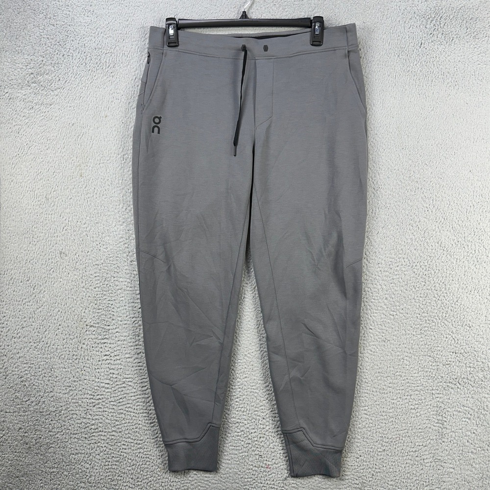 Run On‎ Clouds Sweatpants Jogger Mens XL Gray Pull On Drawstring Stretch Pocket